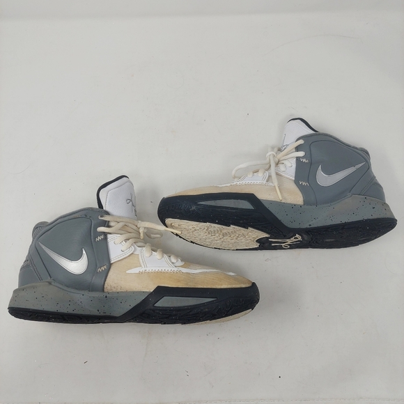 Nike Kyrie Infinity Se White Cement Grey Smoke High Top Sneakers Youth Size 7 - Picture 7 of 13